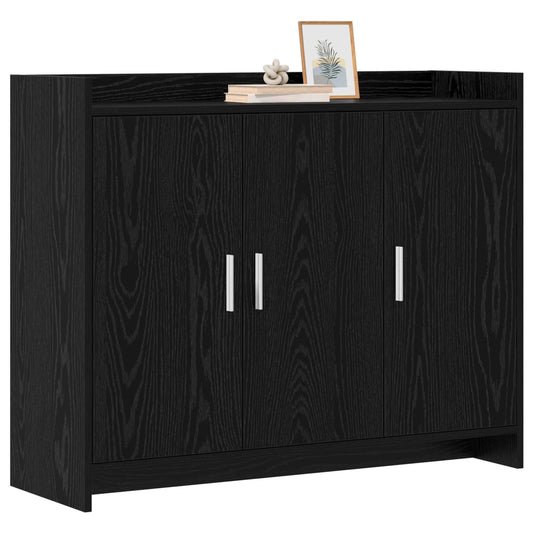 vidaXL Sideboard Black Oak 98.5 x 33 x 80 cm Engineered Wood