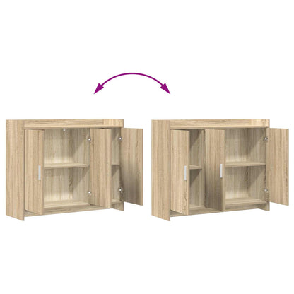 vidaXL Sideboard Sonoma Oak 98.5 x 33 x 80 cm Engineered Wood