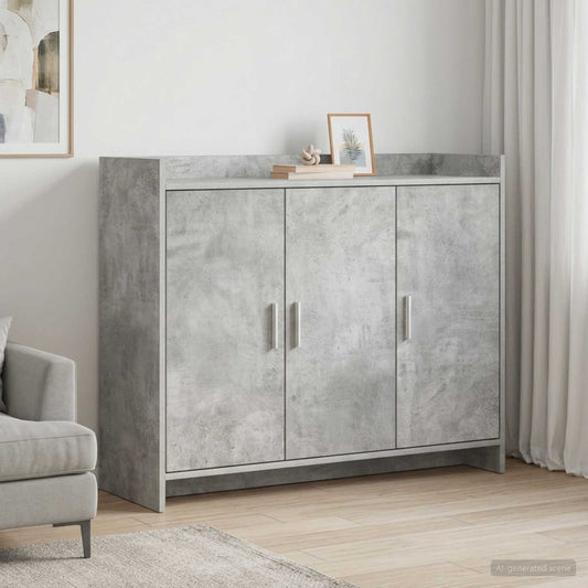 vidaXL Sideboard Concrete Grey 98.5 x 33 x 80 cm Engineered Wood