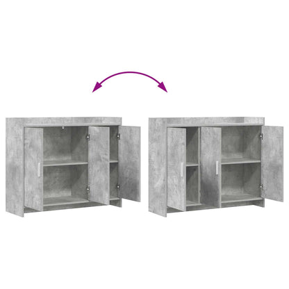 vidaXL Sideboard Concrete Grey 98.5 x 33 x 80 cm Engineered Wood