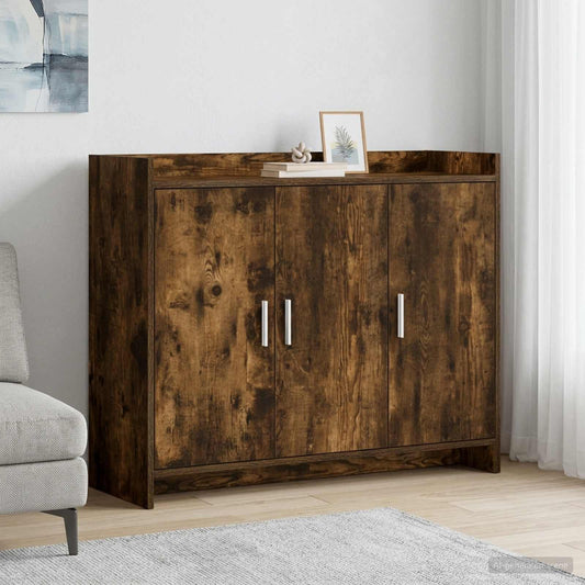 vidaXL Sideboard Smoked Oak 98.5 x 33 x 80 cm Engineered Wood