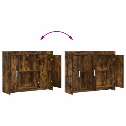 vidaXL Sideboard Smoked Oak 98.5 x 33 x 80 cm Engineered Wood