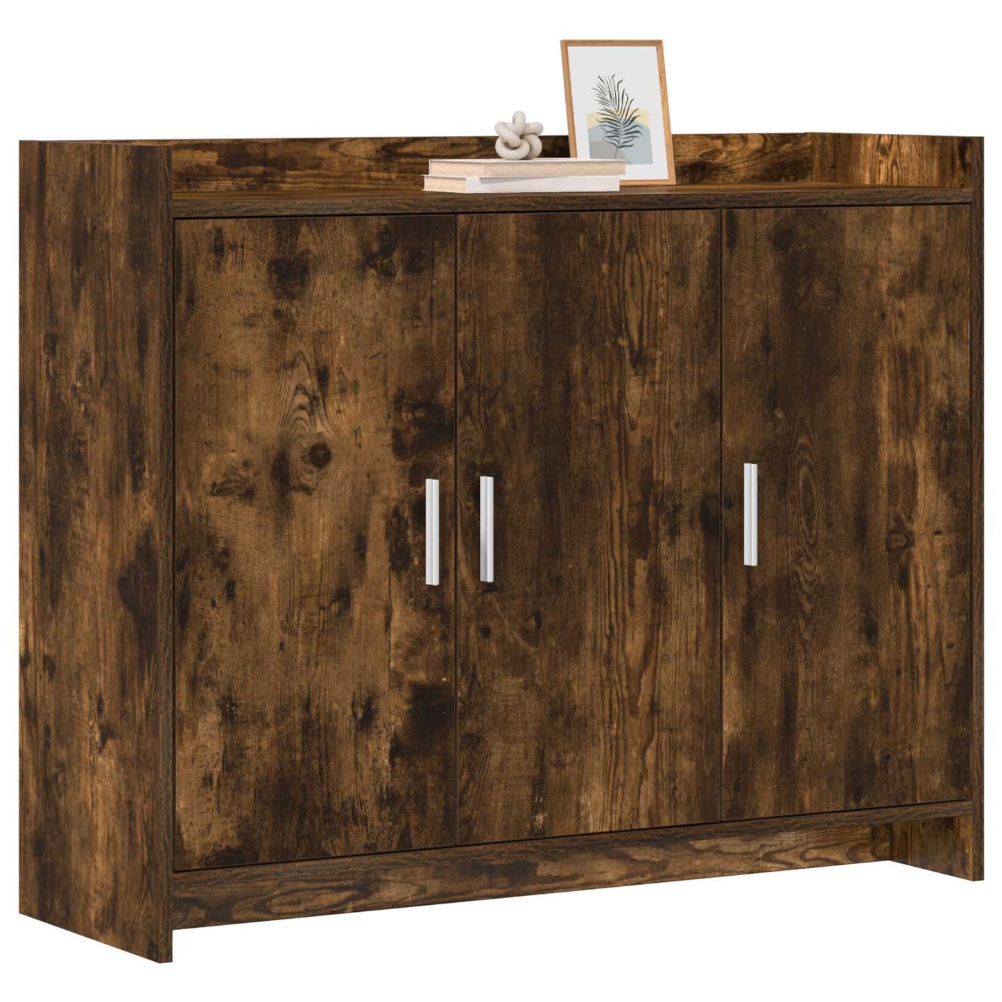 vidaXL Sideboard Smoked Oak 98.5 x 33 x 80 cm Engineered Wood