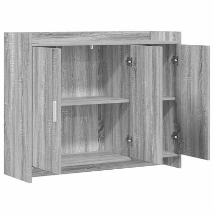 vidaXL Sideboard Grey Sonoma 98.5 x 33 x 80 cm Engineered Wood