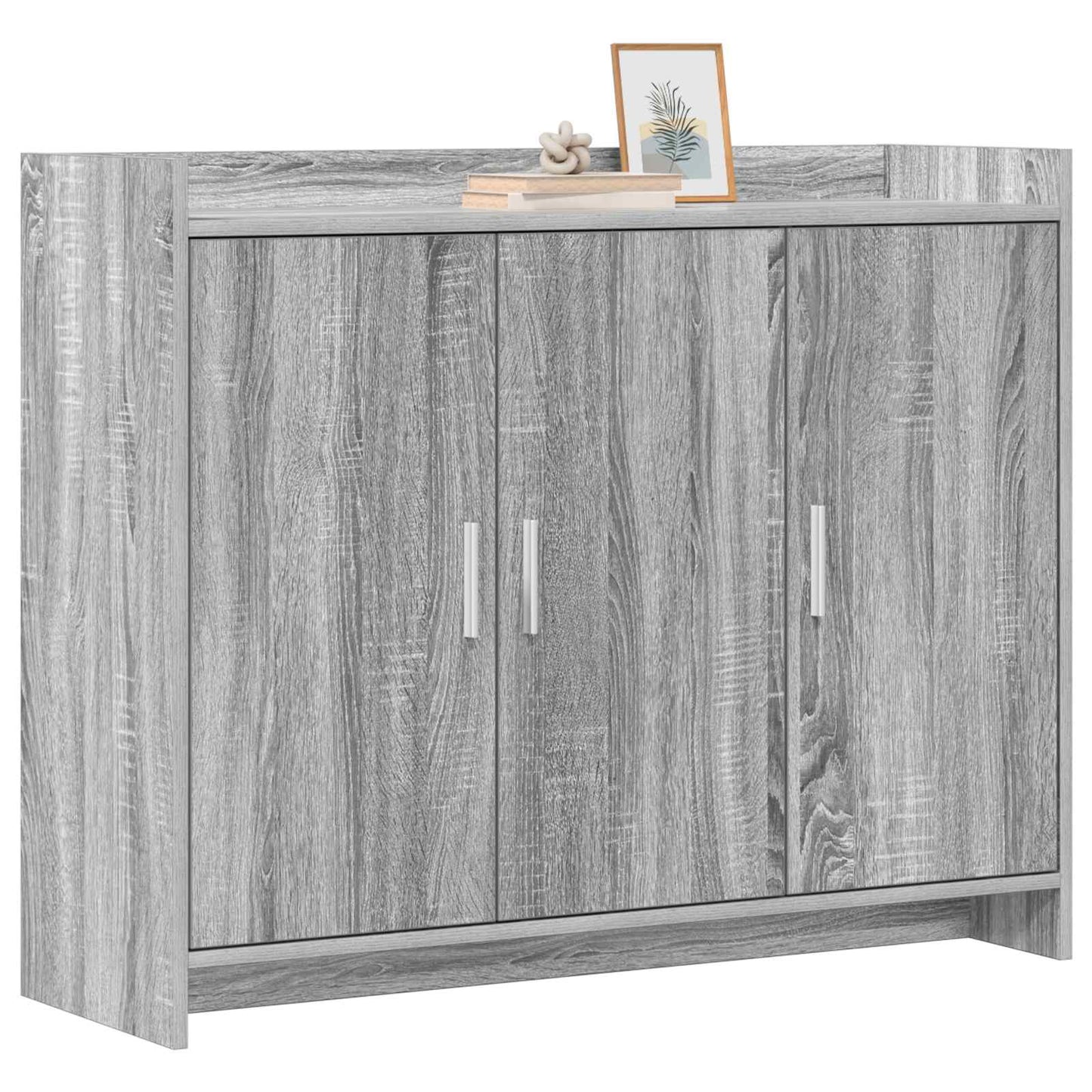 vidaXL Sideboard Grey Sonoma 98.5 x 33 x 80 cm Engineered Wood
