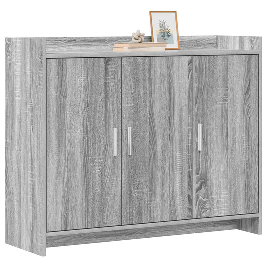 vidaXL Sideboard Grey Sonoma 98.5 x 33 x 80 cm Engineered Wood