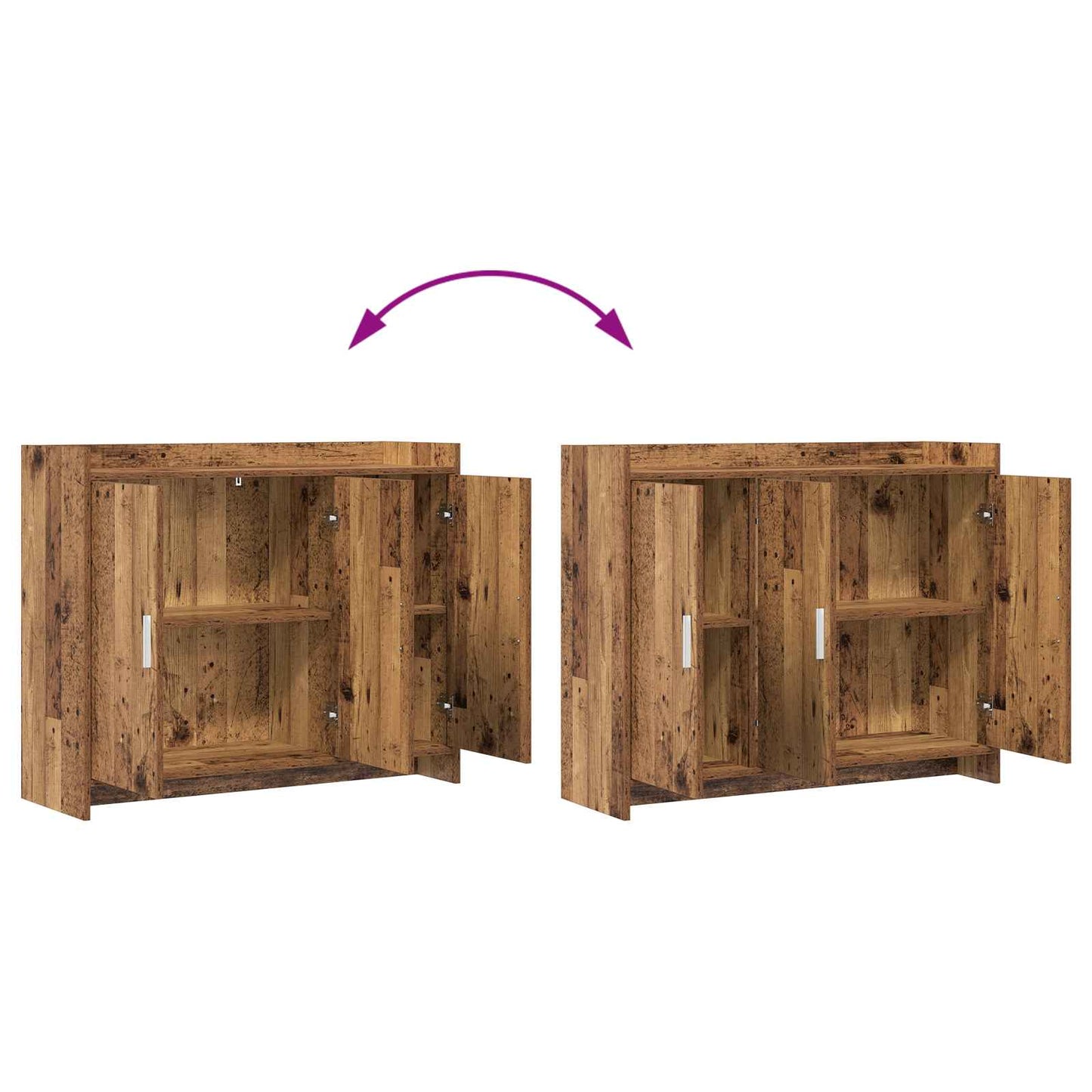 vidaXL Sideboard Old Wood 98.5 x 33 x 80 cm Engineered Wood