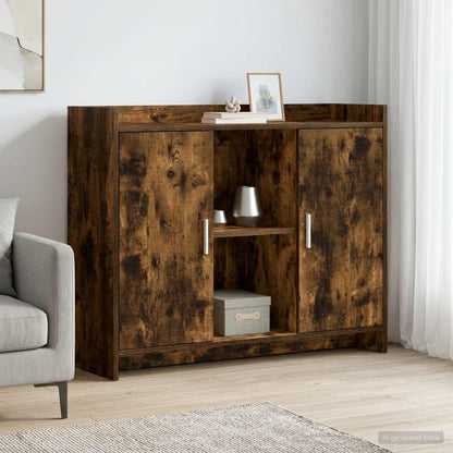 vidaXL Sideboard Smoked Oak 98.5 x 33 x 80 cm Engineered Wood