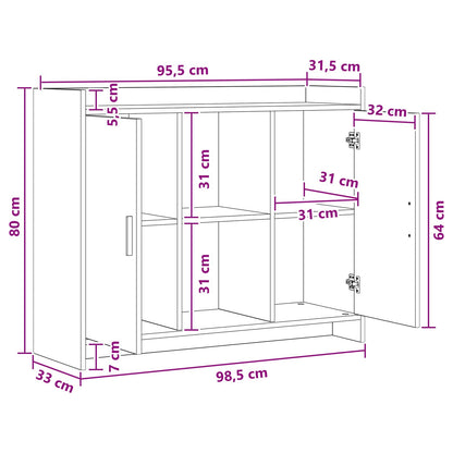 vidaXL Sideboard 98.5 x 33 x 80 cm PB
