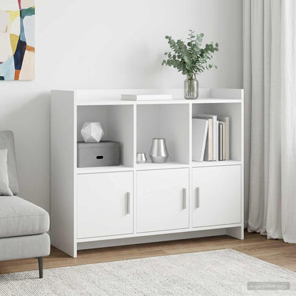 vidaXL Sideboard White 98.5 x 33 x 80 cm Engineered Wood