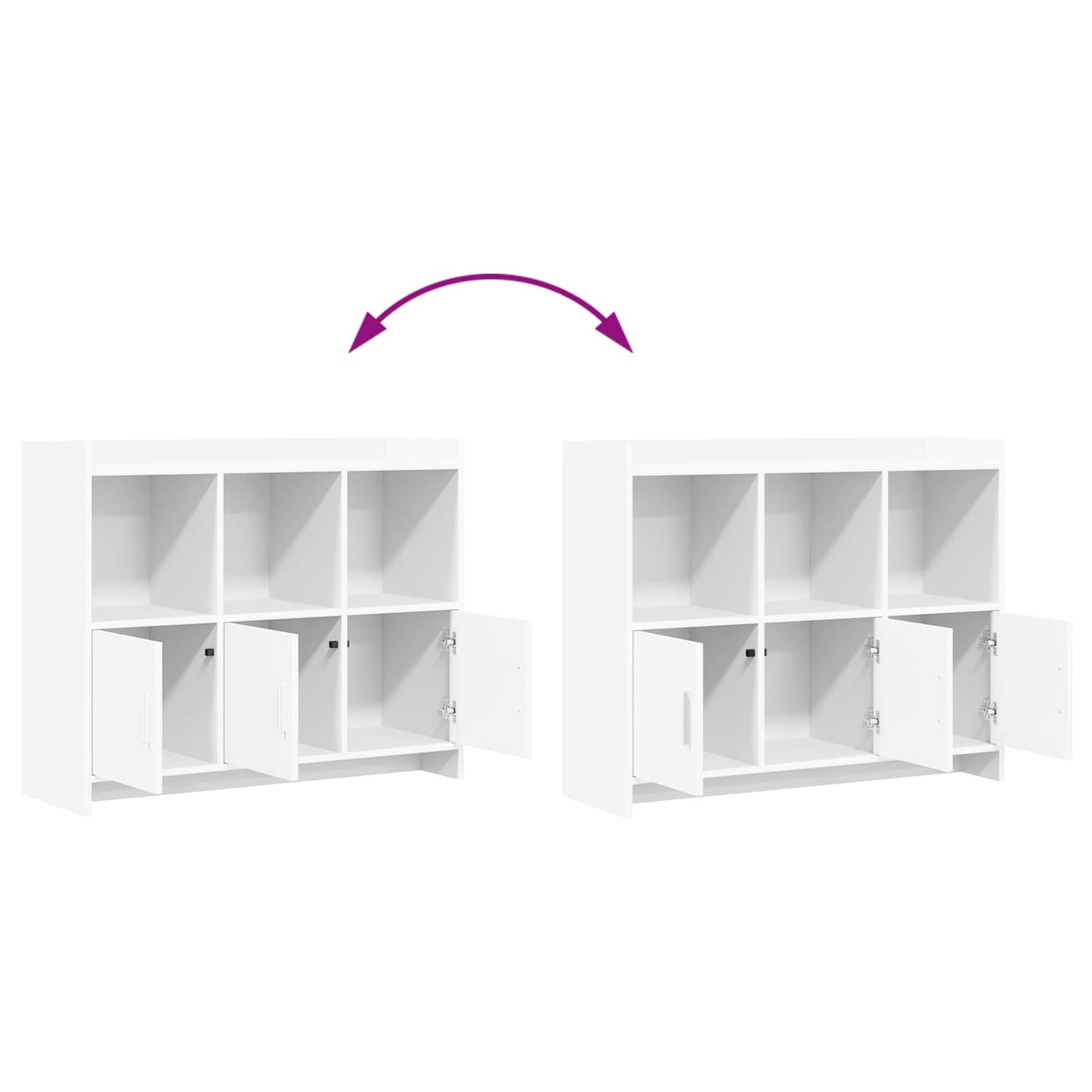 vidaXL Sideboard White 98.5 x 33 x 80 cm Engineered Wood