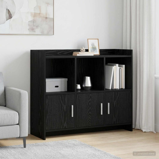 vidaXL Sideboard Black Oak 98.5 x 33 x 80 cm Engineered Wood