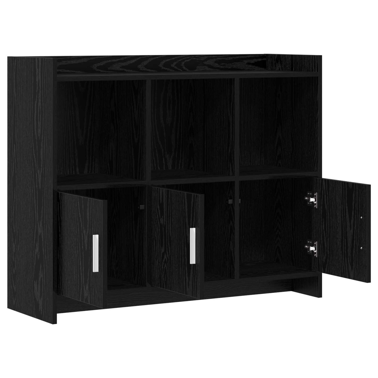 vidaXL Sideboard Black Oak 98.5 x 33 x 80 cm Engineered Wood