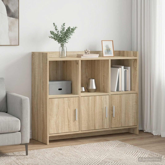 vidaXL Sideboard Sonoma Oak 98.5 x 33 x 80 cm Engineered Wood
