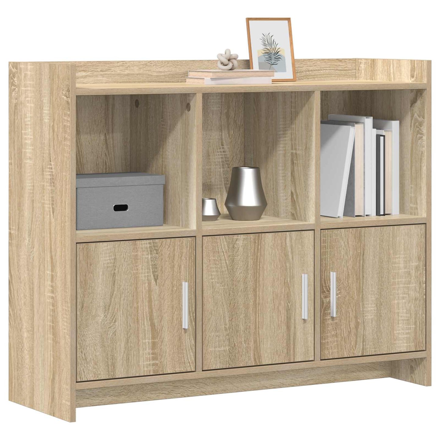 vidaXL Sideboard Sonoma Oak 98.5 x 33 x 80 cm Engineered Wood