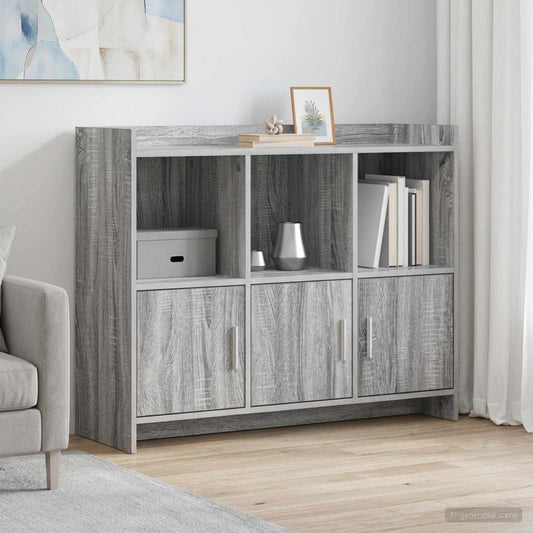 vidaXL Sideboard Grey Sonoma 98.5 x 33 x 80 cm Engineered Wood