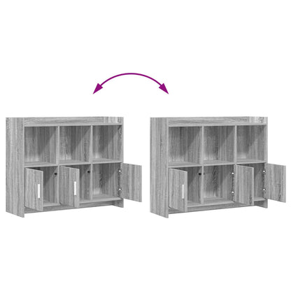 vidaXL Sideboard Grey Sonoma 98.5 x 33 x 80 cm Engineered Wood
