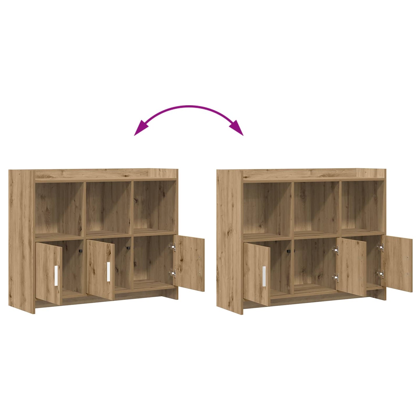 vidaXL Sideboard Artisan Oak 98.5 x 33 x 80 cm Engineered Wood