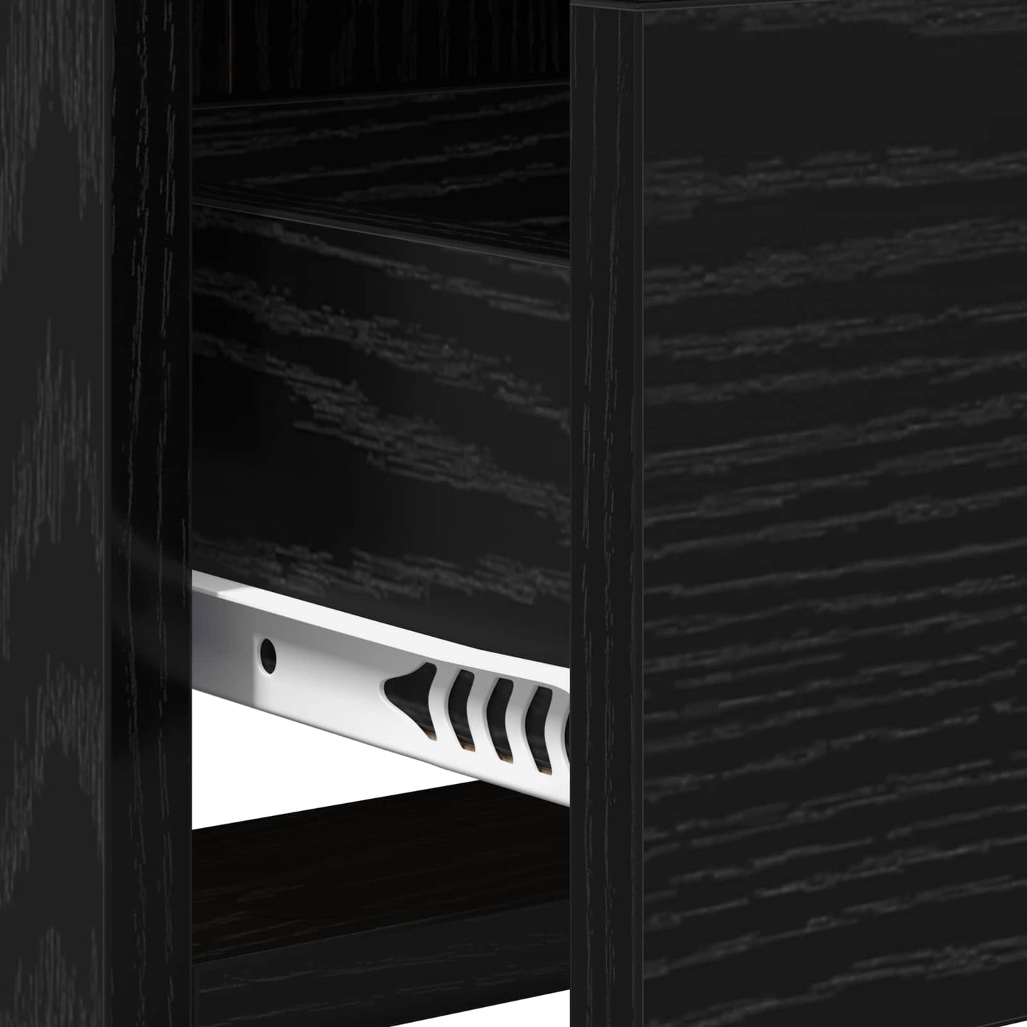 vidaXL TV Cabinet 71.5 x 33 x 47 cm Black Oak Engineered Wood