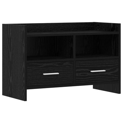 vidaXL TV Cabinet 71.5 x 33 x 47 cm Black Oak Engineered Wood