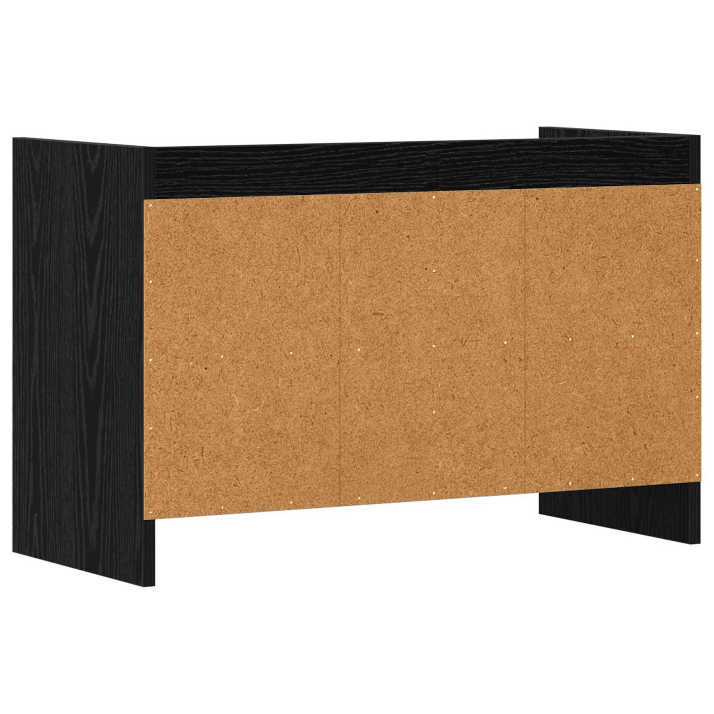 vidaXL TV Cabinet 71.5 x 33 x 47 cm Black Oak Engineered Wood