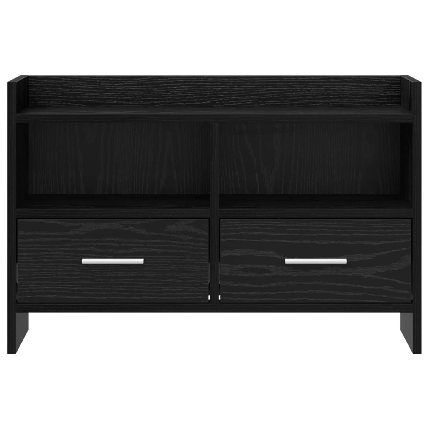 vidaXL TV Cabinet 71.5 x 33 x 47 cm Black Oak Engineered Wood