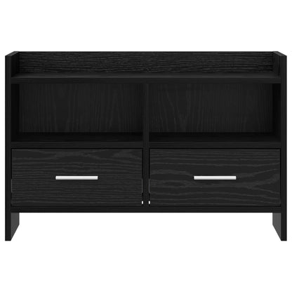 vidaXL TV Cabinet 71.5 x 33 x 47 cm Black Oak Engineered Wood