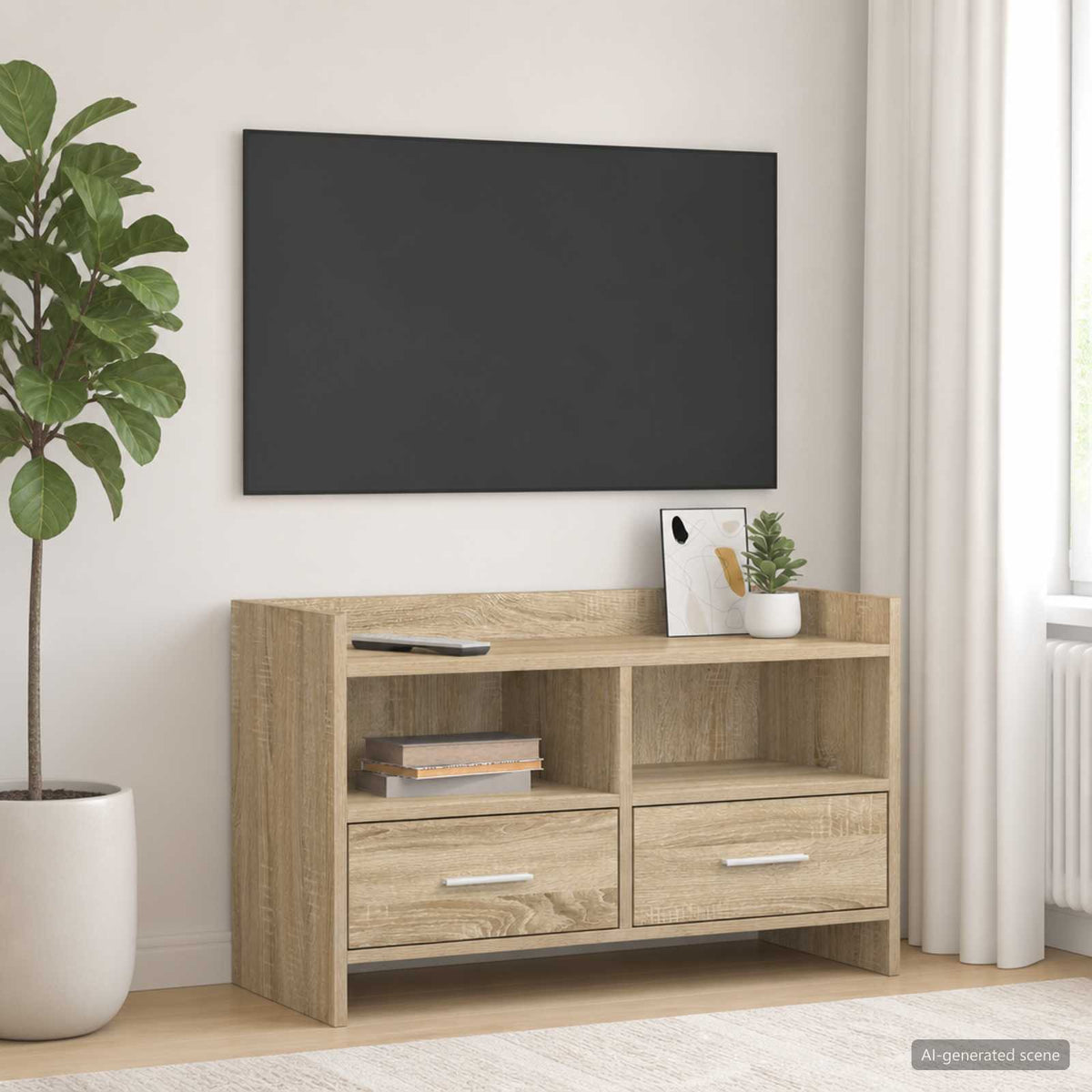 vidaXL TV Cabinet 71.5 x 33 x 47 cm Sonoma Oak Engineered Wood