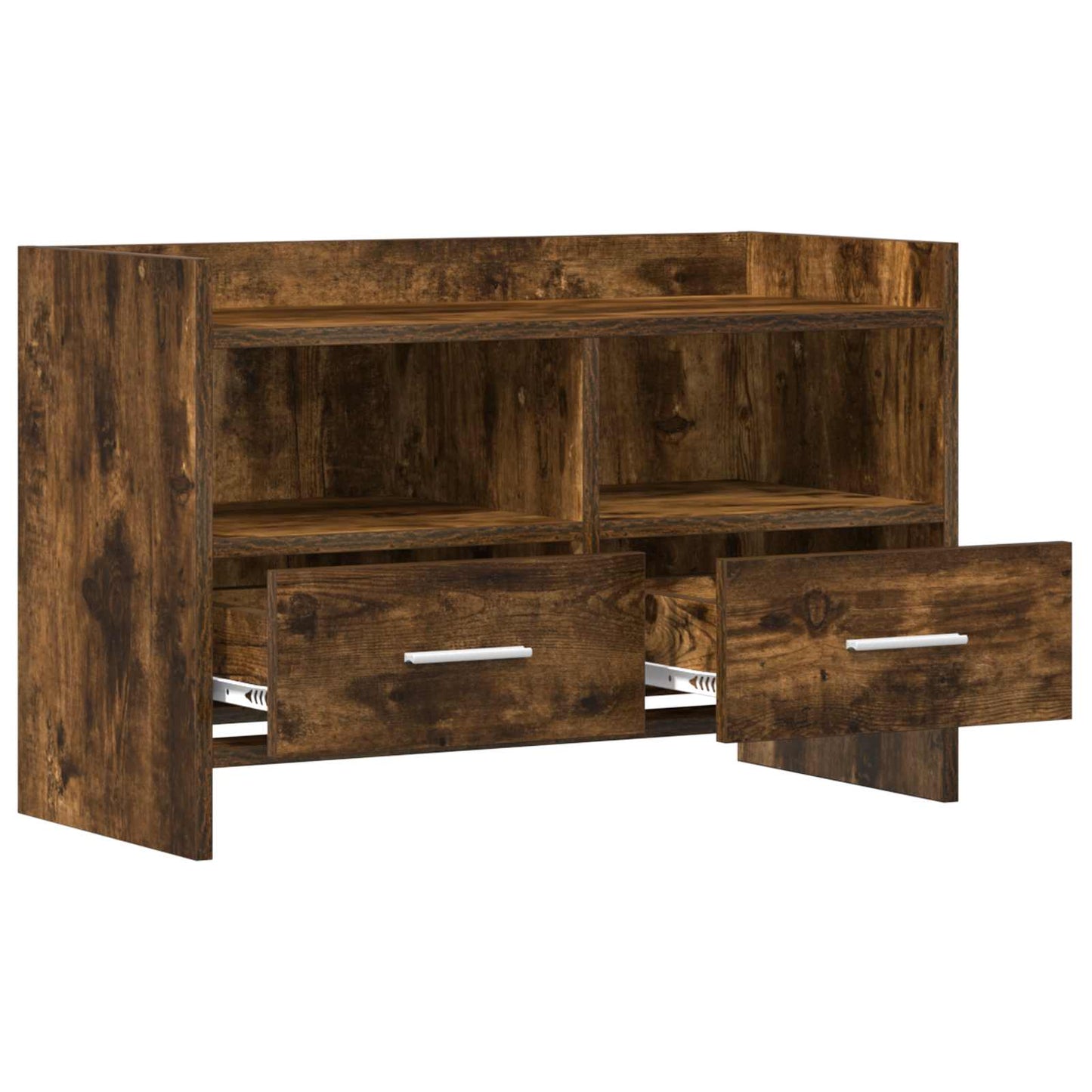 vidaXL TV Cabinet 71.5 x 33 x 47 cm Smoked Oak Engineered Wood