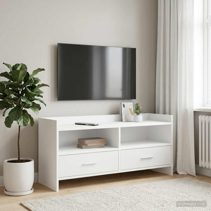 vidaXL TV Cabinet 100 x 33 x 47 cm White Engineered Wood