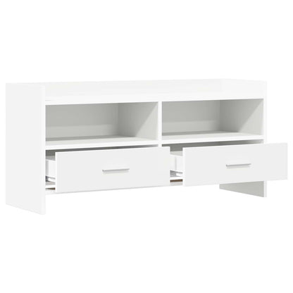 vidaXL TV Cabinet 100 x 33 x 47 cm White Engineered Wood