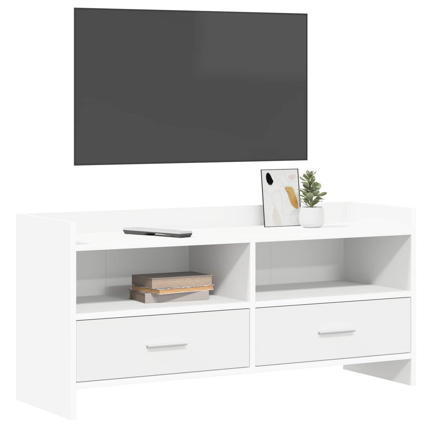 vidaXL TV Cabinet 100 x 33 x 47 cm White Engineered Wood