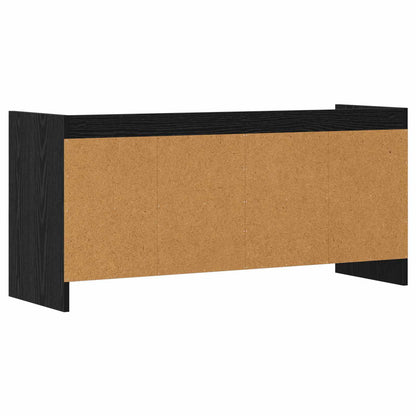 vidaXL TV Cabinet 100 x 33 x 47 cm Black Oak Engineered Wood