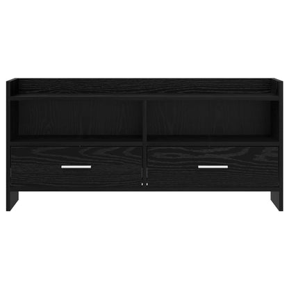 vidaXL TV Cabinet 100 x 33 x 47 cm Black Oak Engineered Wood