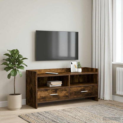 vidaXL TV Cabinet 100 x 33 x 47 cm Smoked Oak Engineered Wood