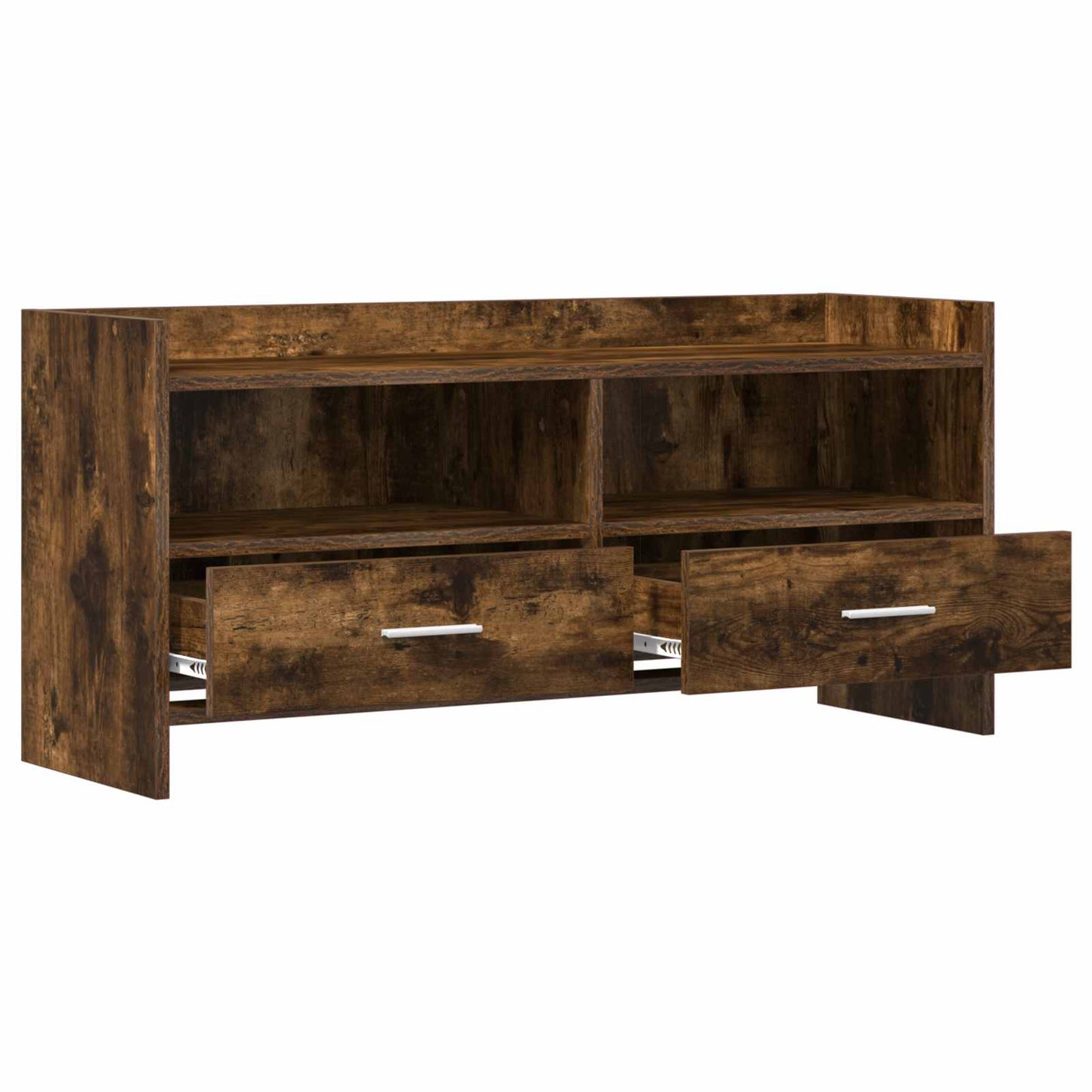 vidaXL TV Cabinet 100 x 33 x 47 cm Smoked Oak Engineered Wood