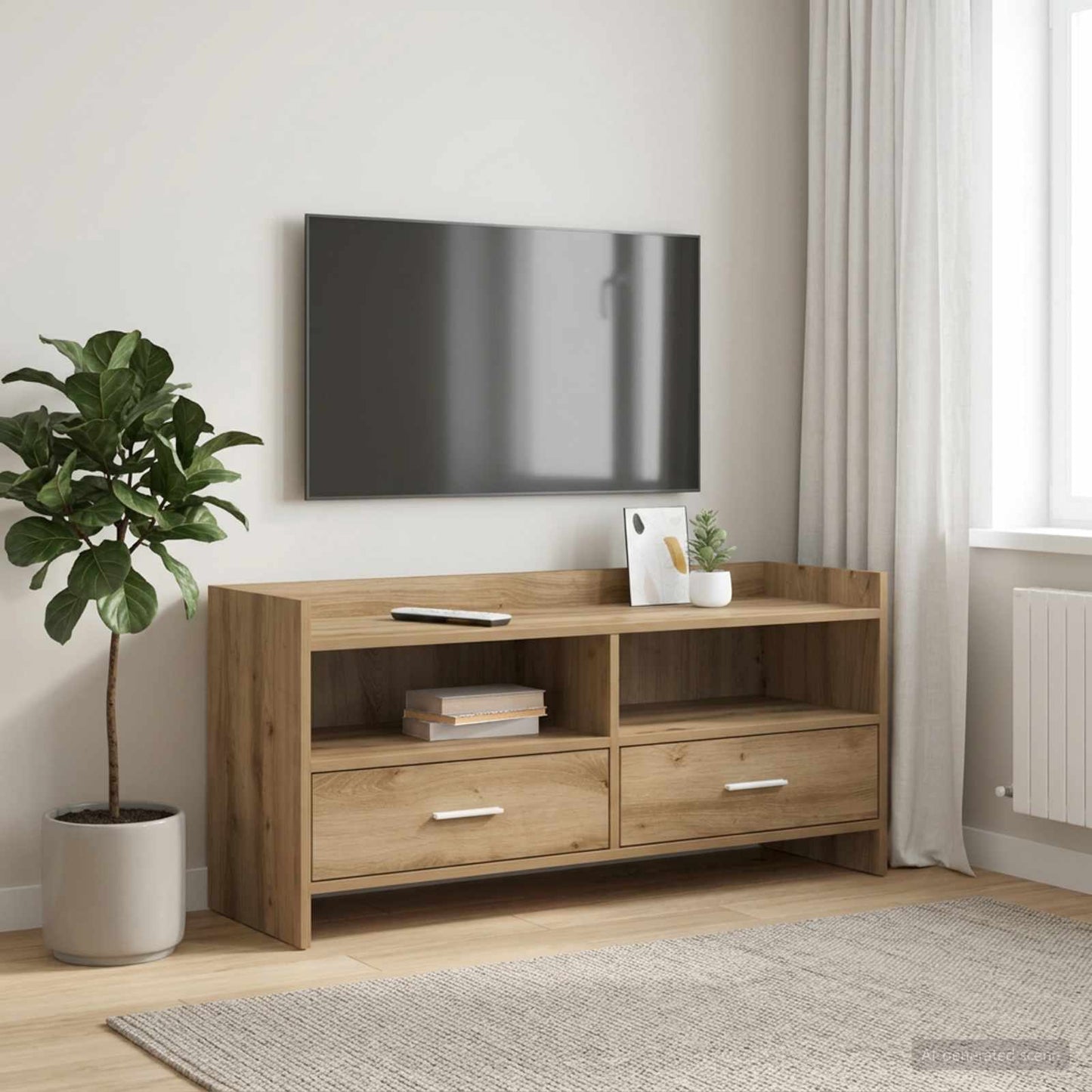 vidaXL TV Cabinet 100 x 33 x 47 cm Artisan Oak Engineered Wood