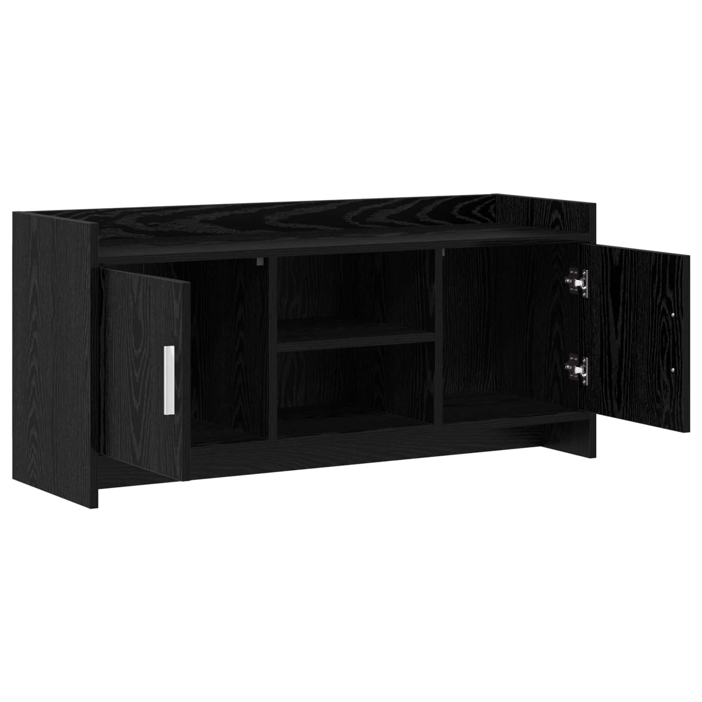 vidaXL TV Cabinet 102 x 33 x 47 cm Black Oak Engineered Wood