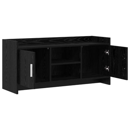 vidaXL TV Cabinet 102 x 33 x 47 cm Black Oak Engineered Wood
