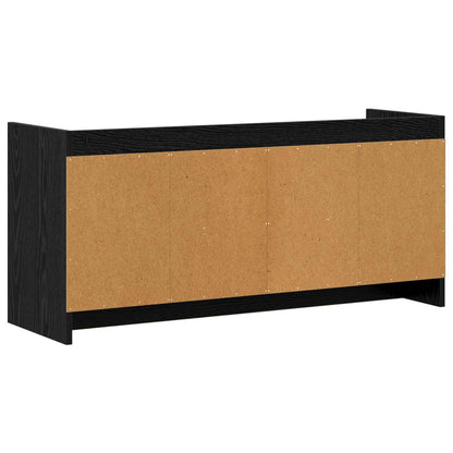 vidaXL TV Cabinet 102 x 33 x 47 cm Black Oak Engineered Wood