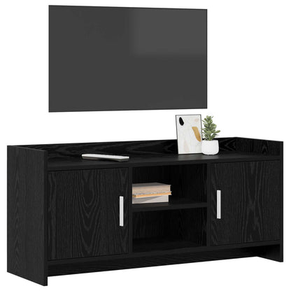 vidaXL TV Cabinet 102 x 33 x 47 cm Black Oak Engineered Wood