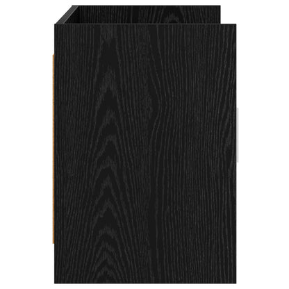 vidaXL TV Cabinet 102 x 33 x 47 cm Black Oak Engineered Wood