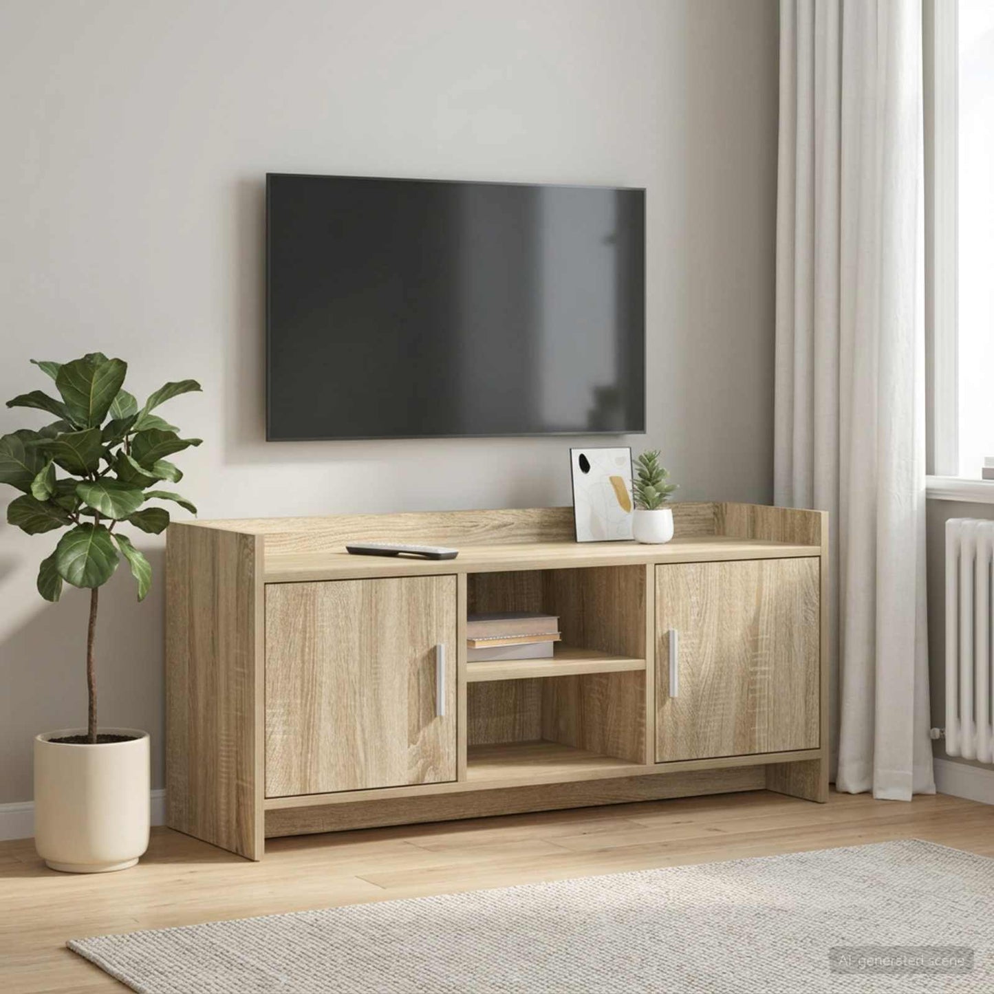vidaXL TV Cabinet 102 x 33 x 47 cm Sonoma Oak Engineered Wood