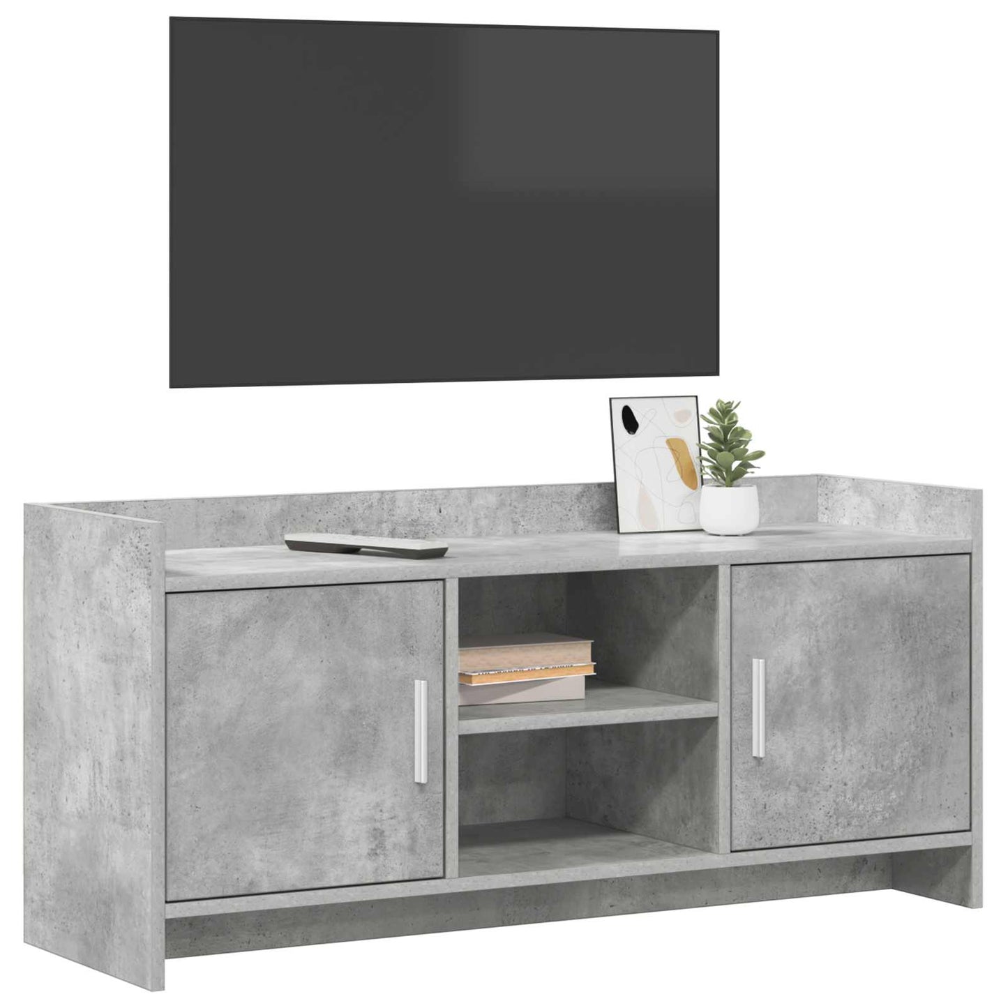 vidaXL TV Cabinet 102 x 33 x 47 cm Concrete Grey Engineered Wood