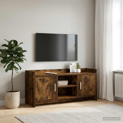 vidaXL TV Cabinet 102 x 33 x 47 cm Smoked Oak Engineered Wood