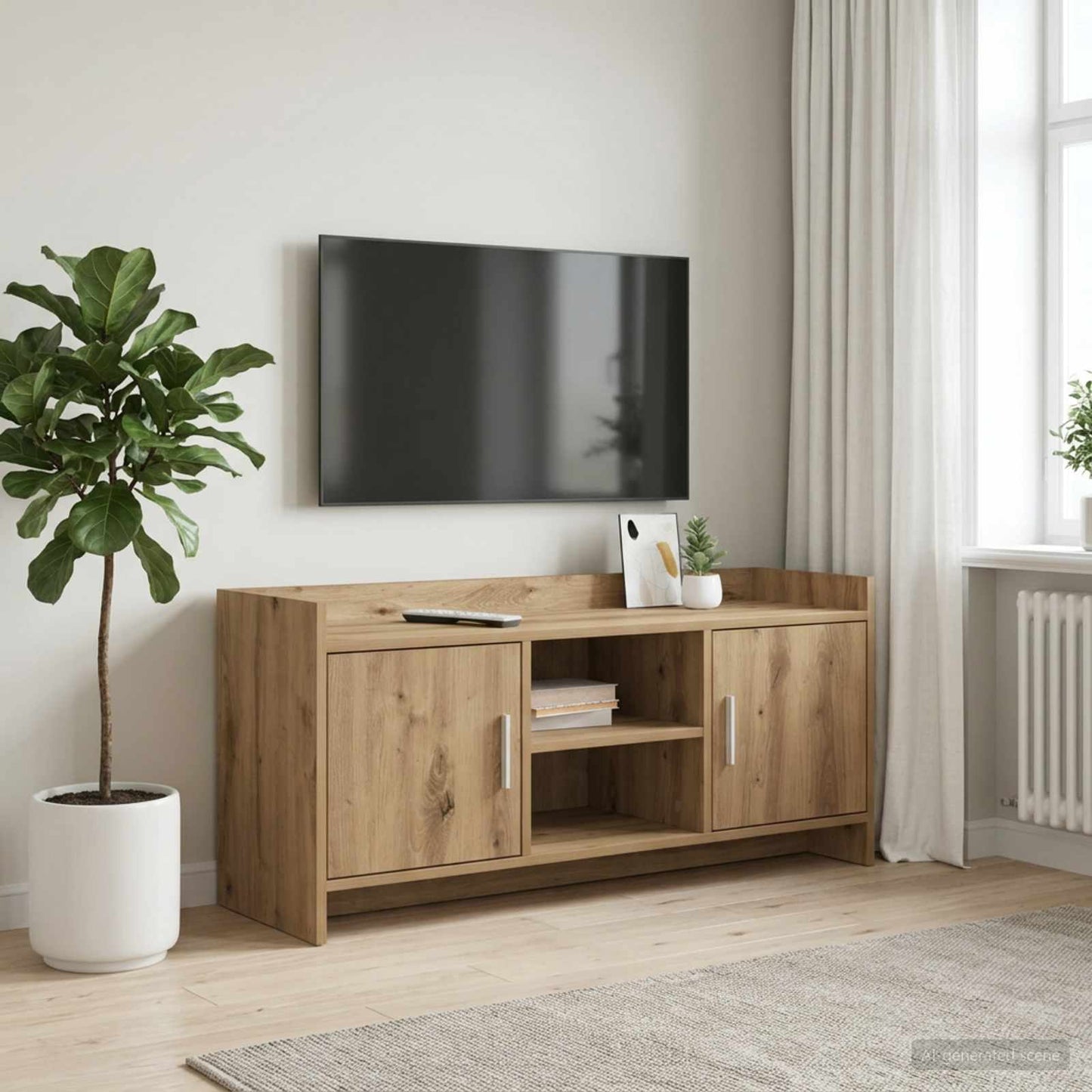 vidaXL TV Cabinet 102 x 33 x 47 cm Artisan Oak Engineered Wood