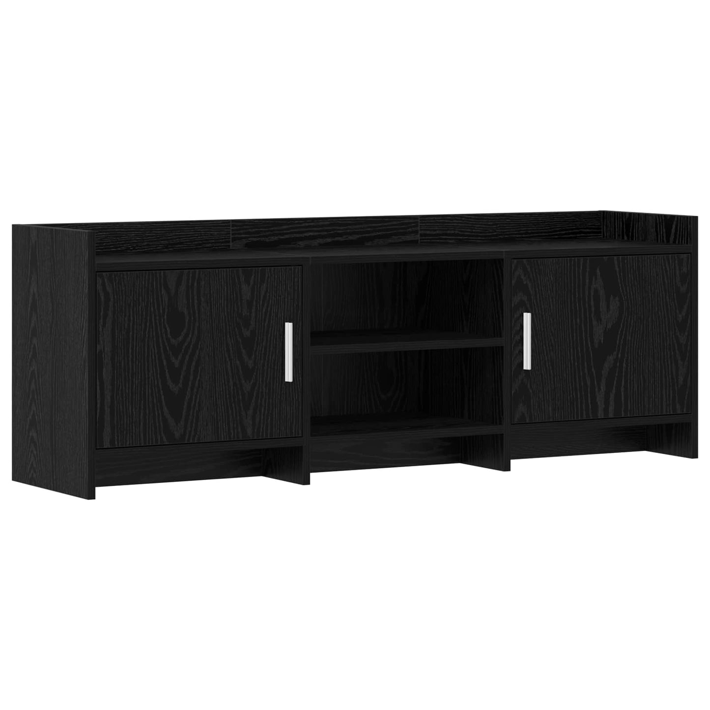 vidaXL TV Cabinet 130 x 33 x 47 cm Black Oak Engineered Wood