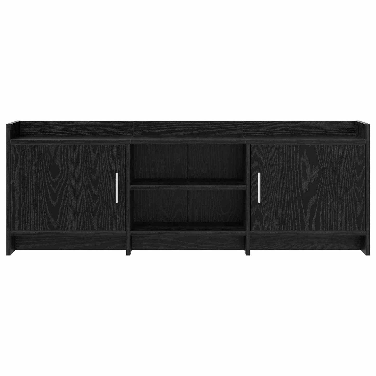 vidaXL TV Cabinet 130 x 33 x 47 cm Black Oak Engineered Wood