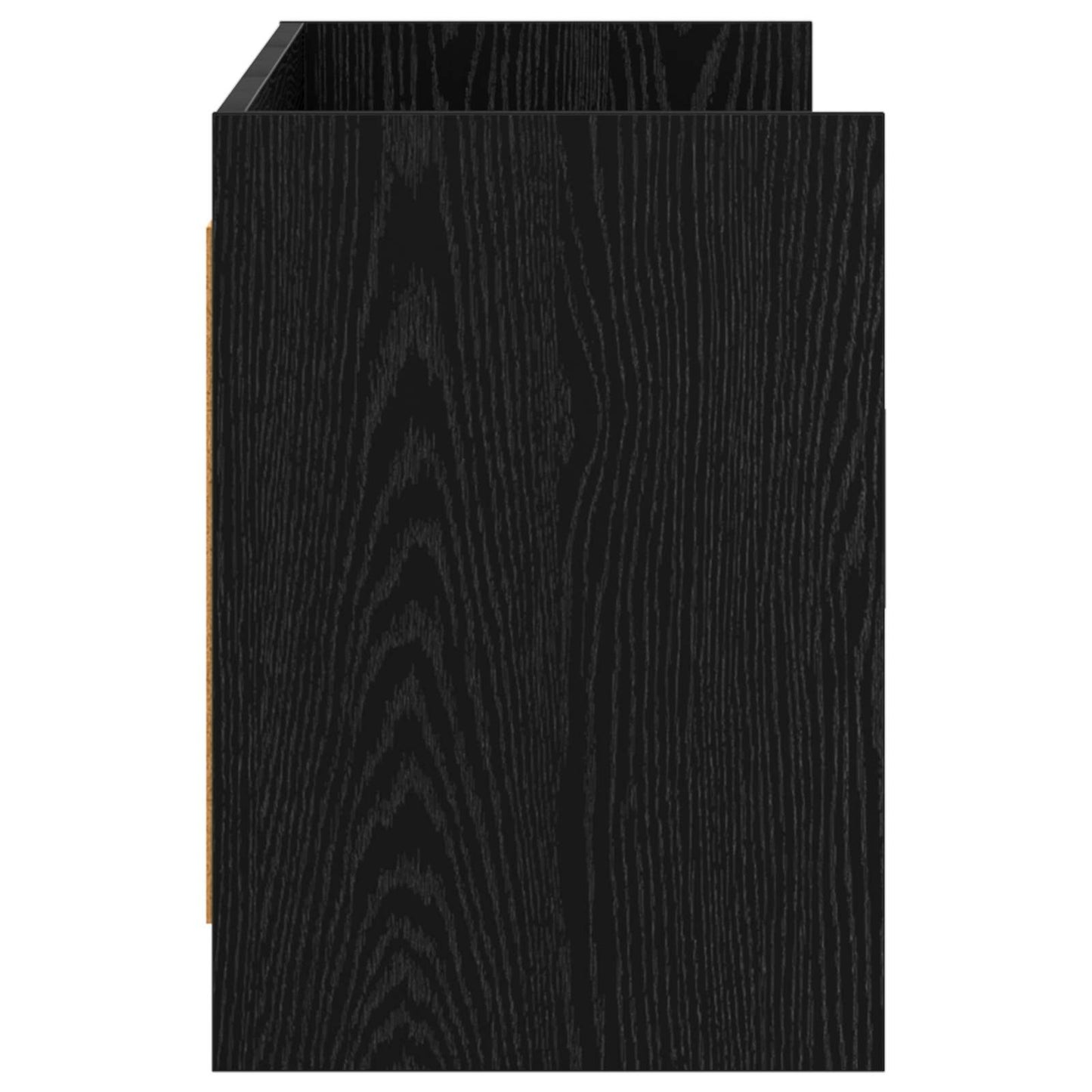 vidaXL TV Cabinet 130 x 33 x 47 cm Black Oak Engineered Wood