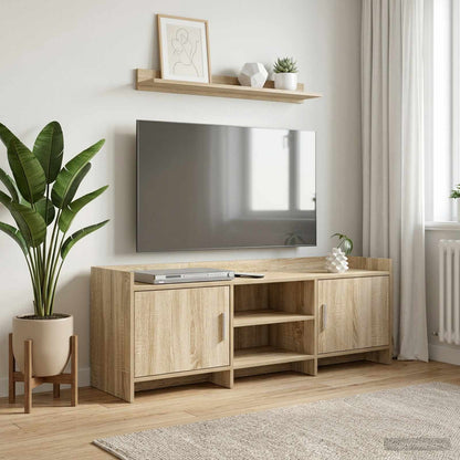 vidaXL TV Cabinet 130 x 33 x 47 cm Sonoma Oak Engineered Wood